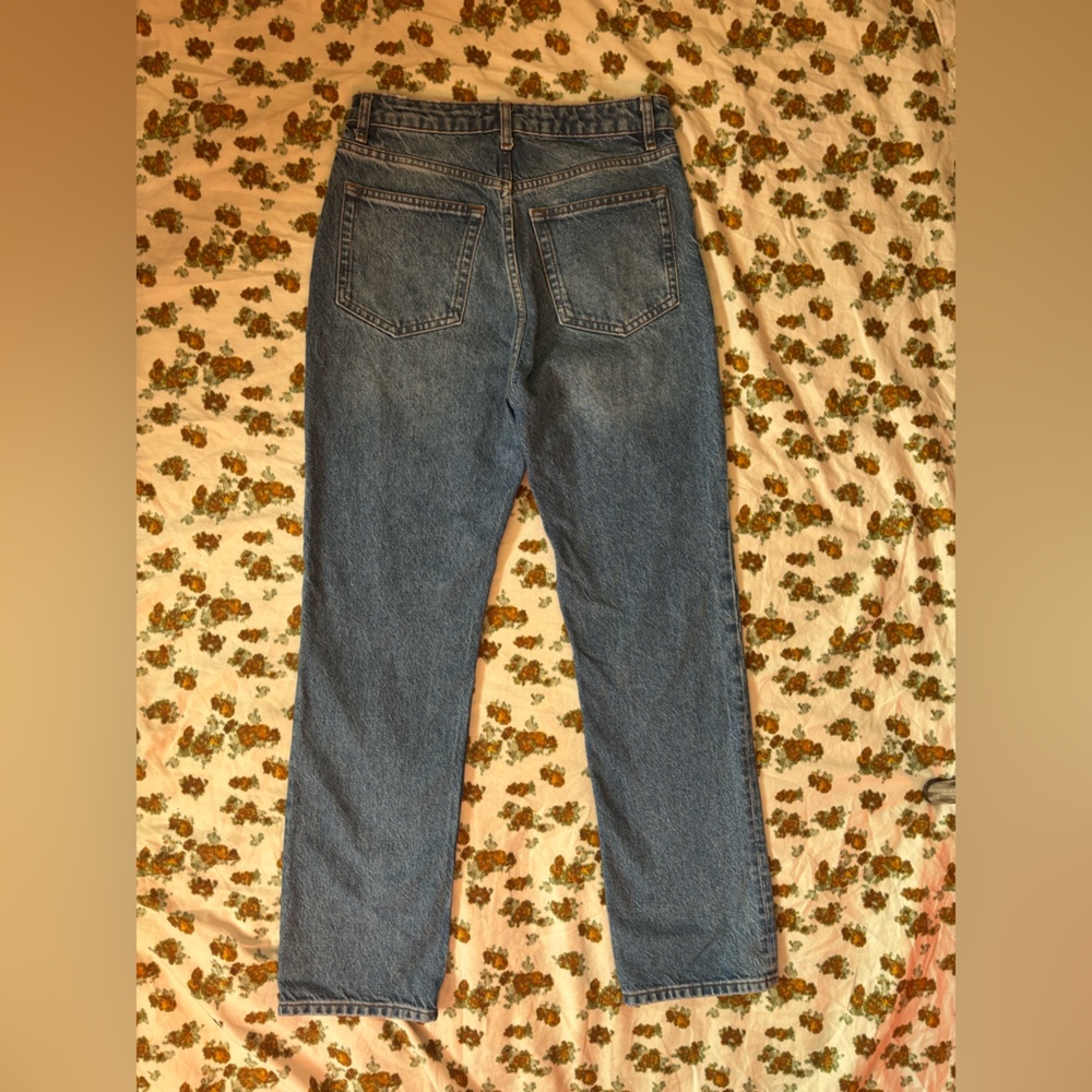 Reformation Cynthia High Rise Straight Jeans Button Fly Colorado Wash Size 26 - Picture 12 of 16